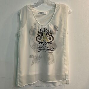 Disney Store Alice in Wonderland Sleeveless Tee Medium